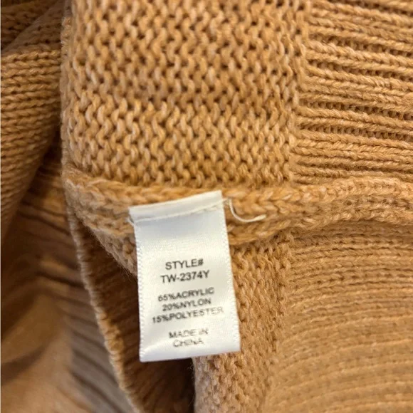 Women’s high neck Tan Sweater/Sweater Dress - Picture 4 of 9